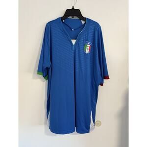 Italy FIGC Soccer Jersey Blue XL Football Shirt Italia National Team Top
